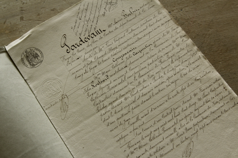 羊皮紙 1789年 フランス 公文書 カリグラフィー 最高級 | valentin
