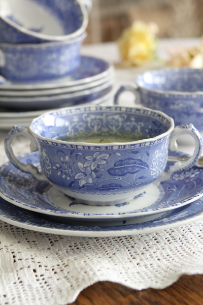 アンティークスポード SPODE コープランド COPELAND イギリス コンソメカップ ダブルハンドル 【Antiques Truffle 京都  鹿ケ谷】