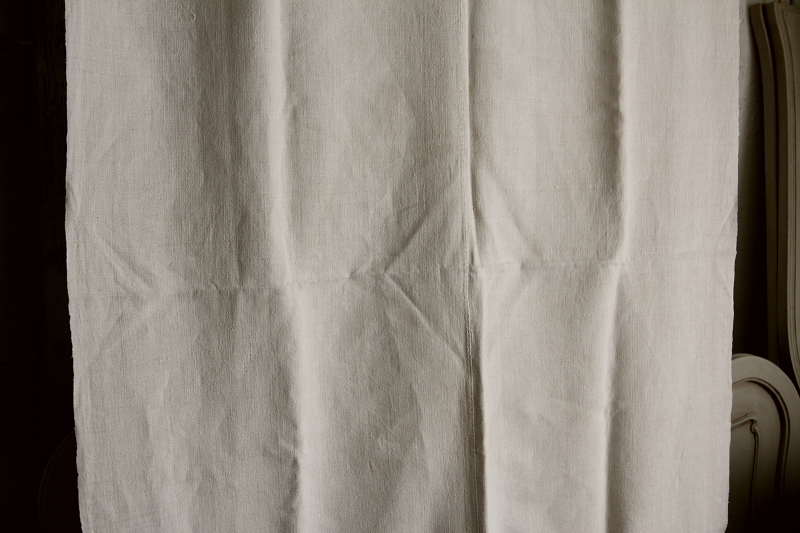 アンティークリネンテーブルクロス フランス ホームスパン