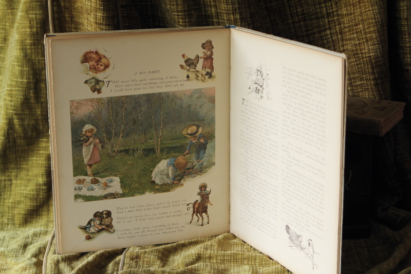 アンティークブックス　古書　児童書　絵本　little folks enquire within Ernest Nister　イギリス