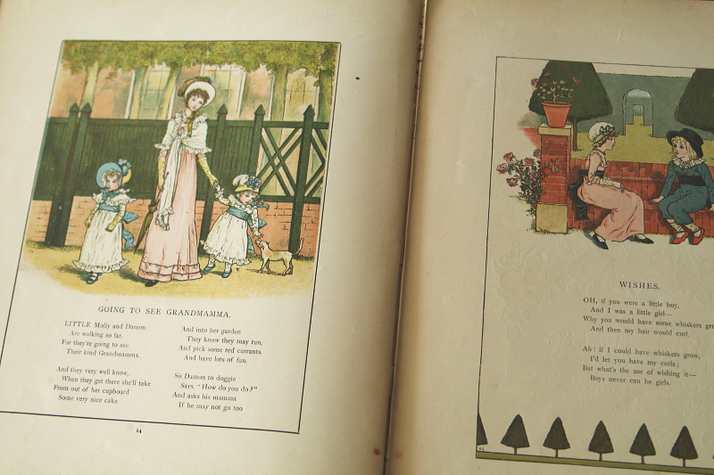 ケイト・グリーナウェイのマリーゴールドガーデン Kate Greenaway Marigold Garden イギリス 児童書 アンティークストリュフ  20240410 【Antiques Truffle 京都 鹿ケ谷】