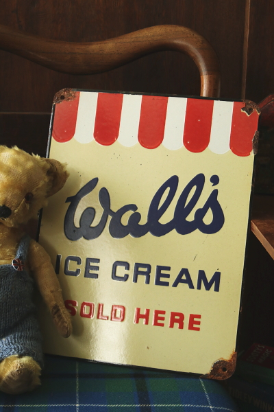 wall's ice cream アイスクリーム　琺瑯サイン　看板　イギリス　 アンティークストリュフ 20240924