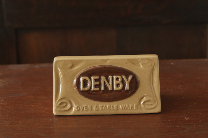 陶器メーカーのショップディスプレイサイン　denby poole carlton ware ヴィンテージ　イギリス