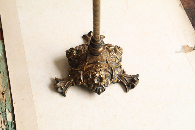 ブラスのフェイススクリーンスタンド　イギリス　ヴィクトリアン　アンティークストリュフ