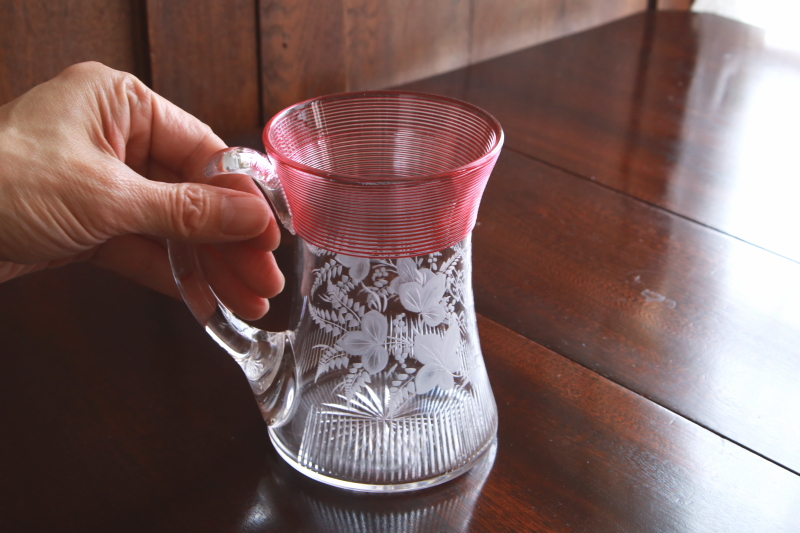 エングレーヴィンググラスタンカード　イギリス　ヴィクトリアン　アンティークストリュフ