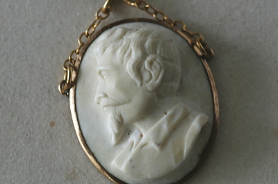 Victorian　ラーバカメオペンダント　イタリア　アンティークストリュフ