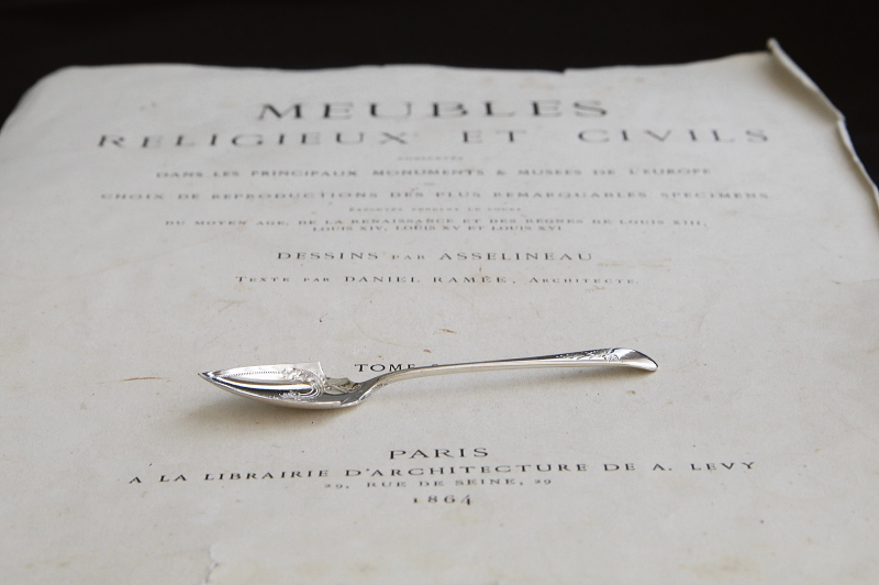 シルバースモールジャムスプーン　イギリス　エドワーディアン　アンティークストリュフ