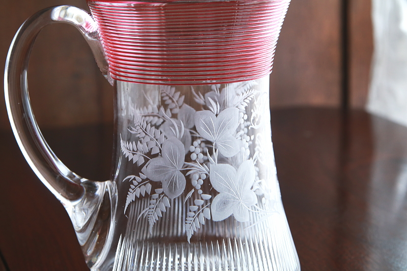 エングレーヴィンググラスタンカード　イギリス　ヴィクトリアン　アンティークストリュフ