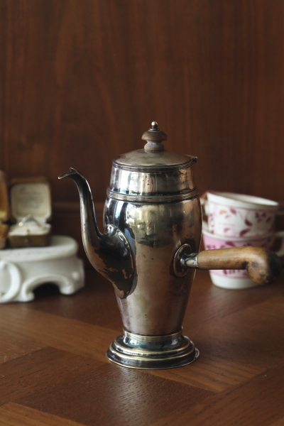 ウッドハンドル　ホットチョコレートポット　Collingwood & Son Ltd　イギリス　アンティークストリュフ 20250709