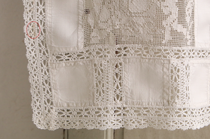 フィレレースパネル　foy charite カトリック　フランス　アンティークストリュフ