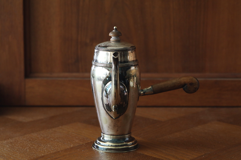 ウッドハンドル　ホットチョコレートポット　Collingwood & Son Ltd　イギリス　アンティークストリュフ