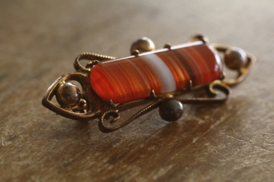 スコティッシュアゲートバーブローチ　スコットランド　アンティークストリュフ