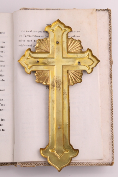 ブリキのクロスオーナメント　フランス　アンティークストリュフ