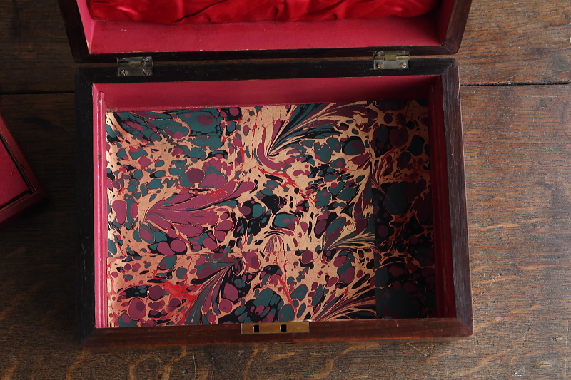 白蝶貝象嵌のソーイングボックス　イギリス　ヴィクトリアン アンティークストリュフ