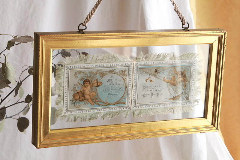 ヴィクトリアングリーティングカード　ハンギングフレーム　イギリス