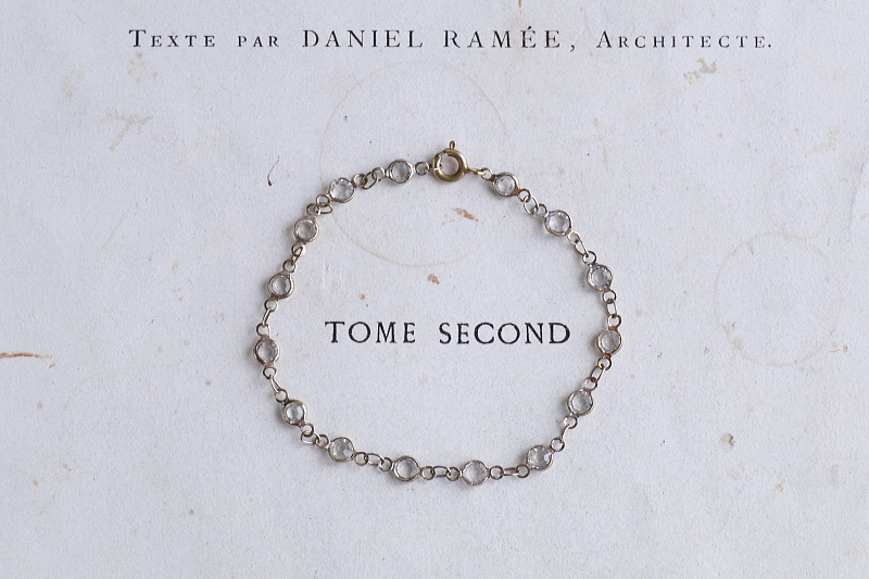 カットペーストシルバーブレスレット　ヨーロッパ　アンティークストリュフ