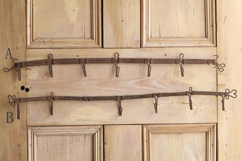 アイアンワイヤー6連フック　フランス アンティークストリュフ