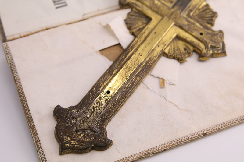 ブリキのクロスオーナメント　フランス　アンティークストリュフ