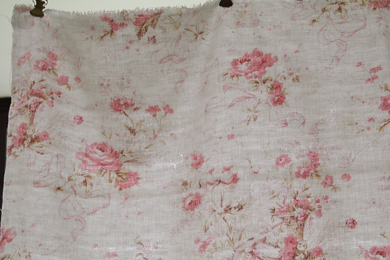 薔薇のブーケ　フレンチコットンファブリック　フランス　アンティークストリュフ
