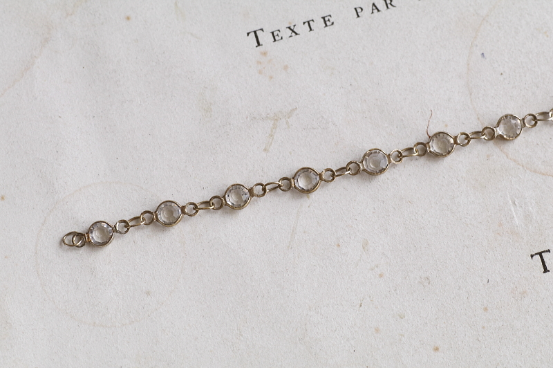 カットペーストシルバーブレスレット　ヨーロッパ　アンティークストリュフ