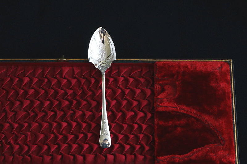 シルバースモールジャムスプーン イギリス エドワーディアン