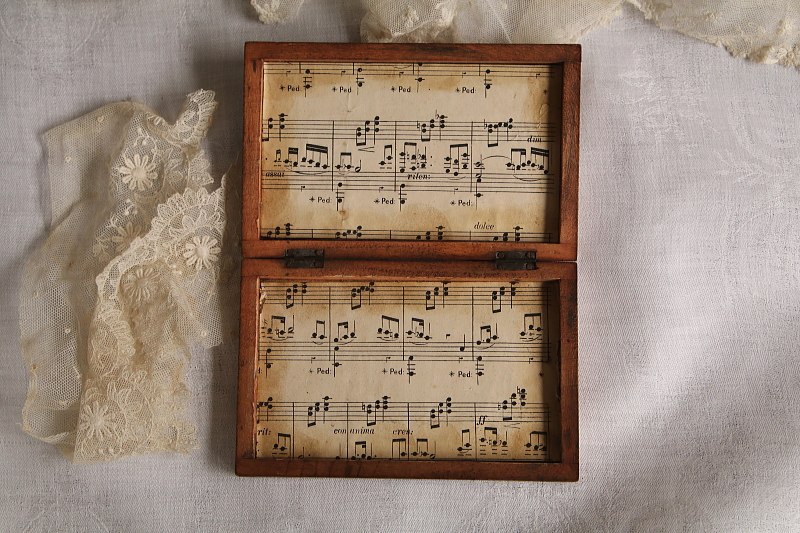 ヴィクトリアンパーツボックス　楽譜ステージ　アンティークストリュフ