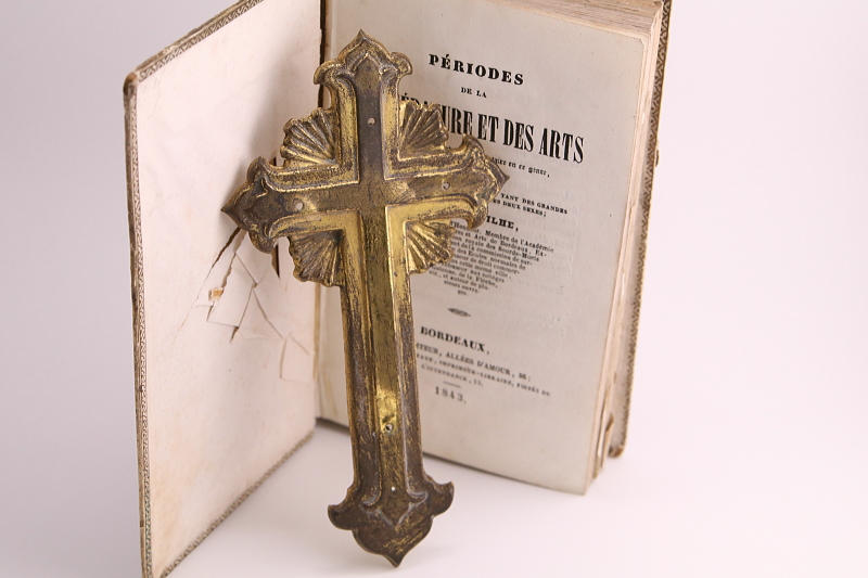 ブリキのクロスオーナメント　フランス　アンティークストリュフ