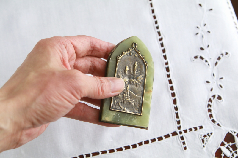 ルルドのオラトリー　グリーンマーブル　フランス　アンティークストリュフ