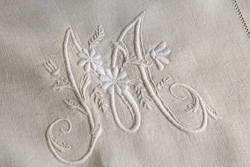 花文字刺繍のサンプラー　イギリス　アンティークストリュフ