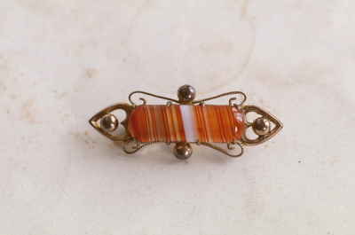 スコティッシュアゲートバーブローチ　スコットランド　アンティークストリュフ