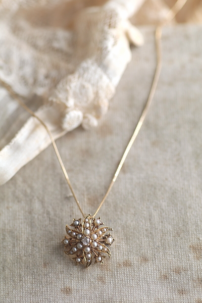 ダイヤモンド　パールペンダントブローチ　アンティークジュエリー　イギリス　アンティークストリュフ 20251210