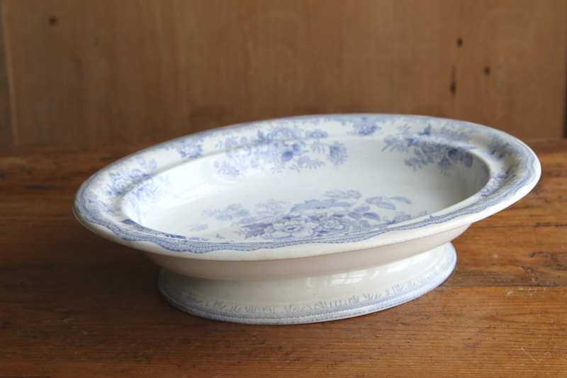 アジアティックフェザンツ　オーバルコンポート　イギリス　ヴィクトリアン　アンティークストリュフ