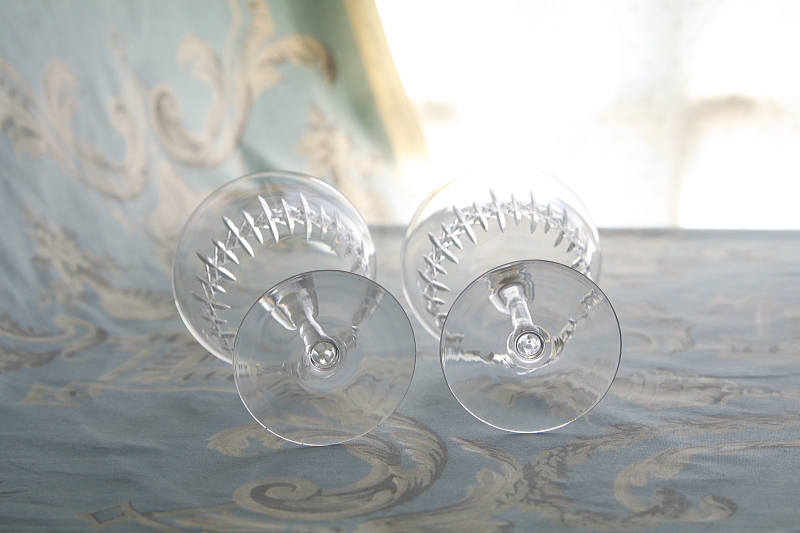 カットクリスタルシャンパングラス　thomas webb イギリス アンティークストリュフ