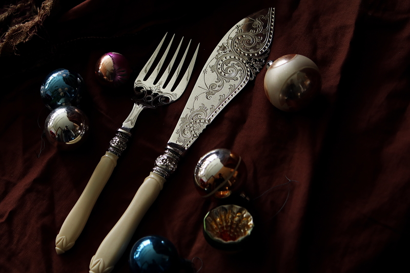 アイボリーハンドル　フィッシュカーバーズ　イギリス アンティークストリュフ