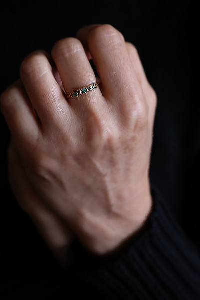 エメラルド&ダイヤモンドリング　ヴィクトリアン　ジョージアンリング　指輪　アンティークジュエリー　イギリス　アンティークストリュフ 20251212