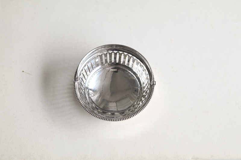 シルバーキャンディーバスケット　エドワーディアン　イギリス　アンティークストリュフ