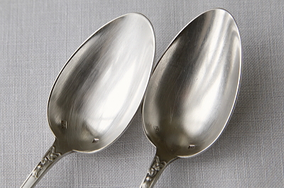 蔓花のティースプーン　フランス　アンティークストリュフ