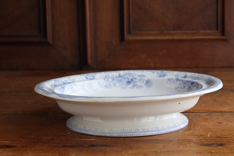 アジアティックフェザンツ　オーバルコンポート　イギリス　ヴィクトリアン　アンティークストリュフ