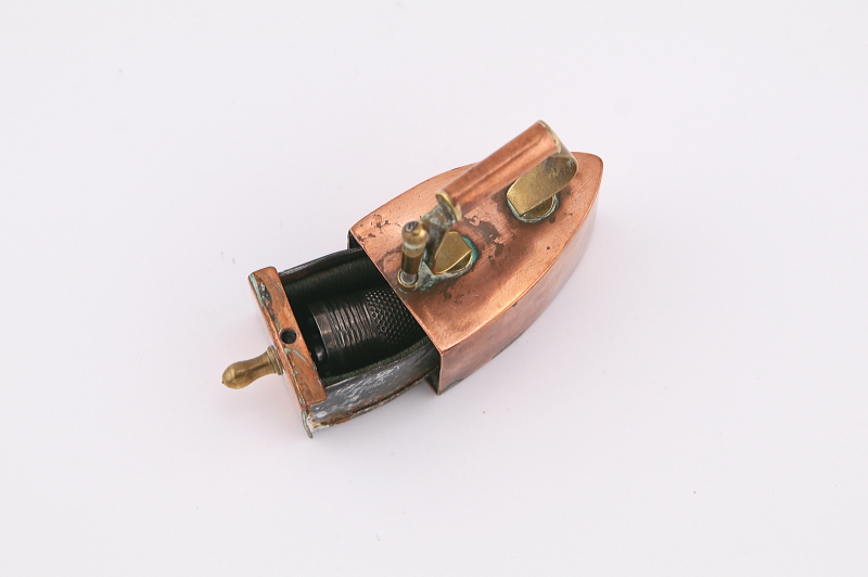 コッパーのアイロン型シンブルケース　イギリス　アンティークストリュフ