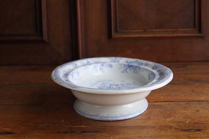 アジアティックフェザンツ　オーバルコンポート　イギリス　ヴィクトリアン　アンティークストリュフ