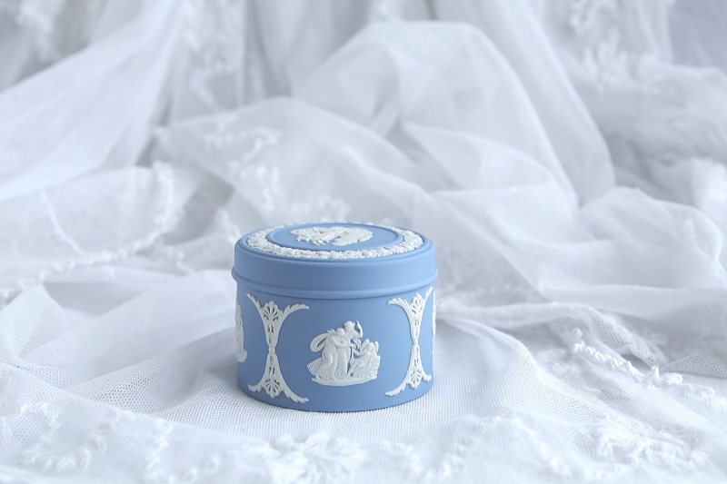 ジャスパーウェア　クリームケース　ウエッジウッド wedgwood イギリス　アンティークストリュフ