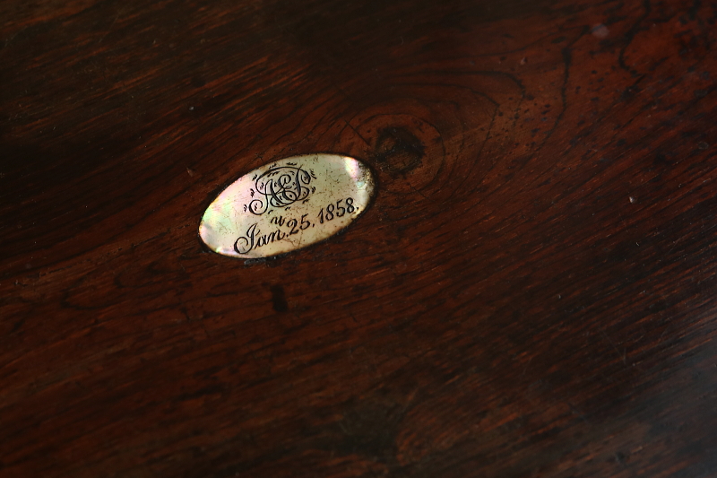 白蝶貝象嵌のソーイングボックス　イギリス　ヴィクトリアン アンティークストリュフ