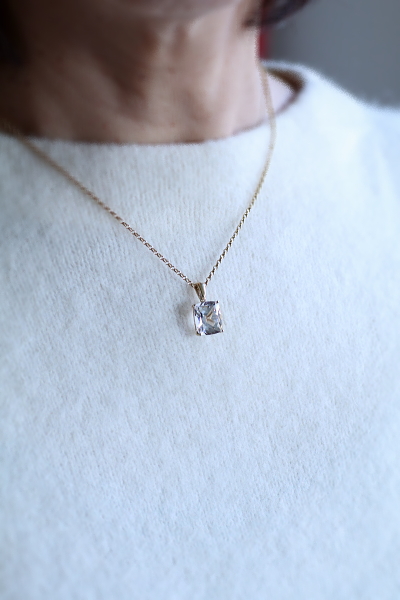 シンセティックスピネル　ゴールドプレートペンダント　ヴィンテージジュエリー　アクセサリー　イギリス　アンティークストリュフ 20251218