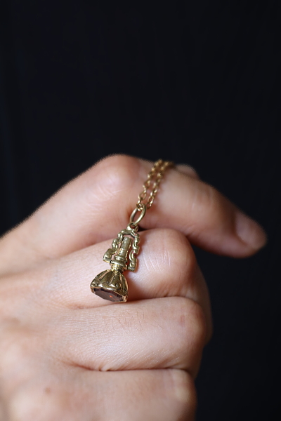 ヴィクトリアンウォッチフォブ　ウォッチキー　ロケット　ロングネックレス　アンティークストリュフ