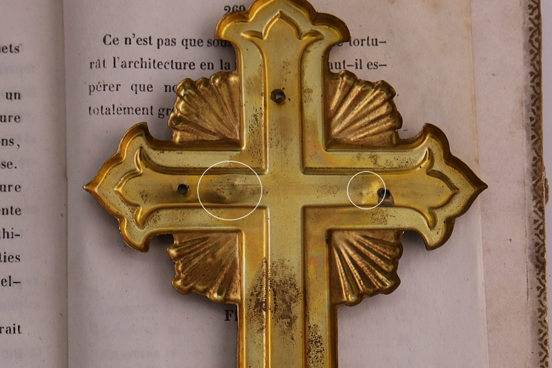 ブリキのクロスオーナメント　フランス　アンティークストリュフ