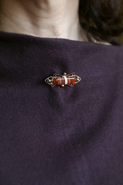 スコティッシュアゲートバーブローチ　スコットランド　アンティークストリュフ