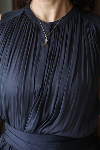 ヴィクトリアンウォッチフォブ　ウォッチキー　ロケット　ロングネックレス　アンティークストリュフ