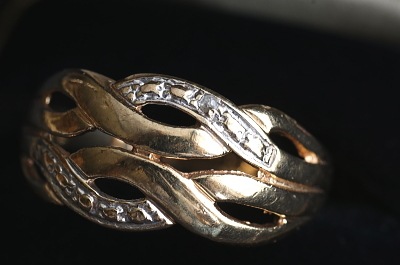  ワンポイントダイヤ　ヴィンテージリング　イギリス　アンティークストリュフ