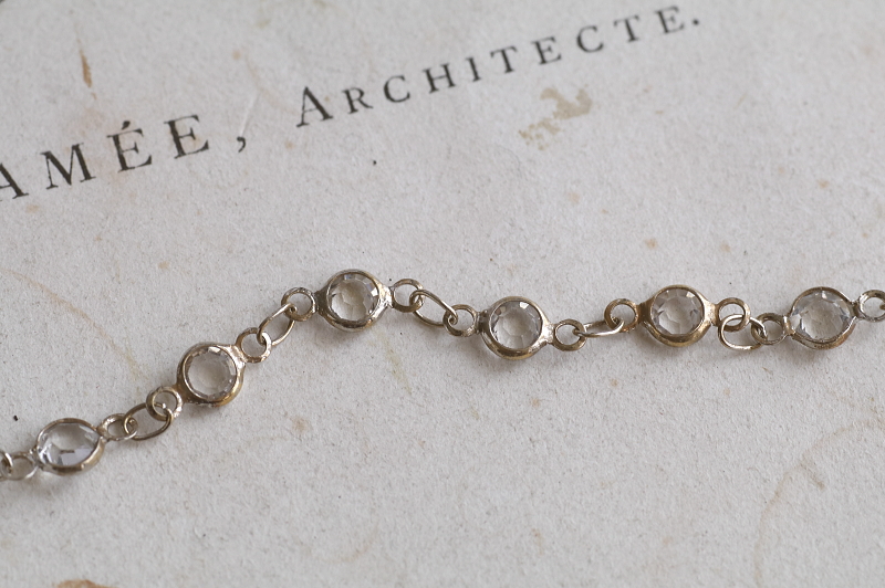 カットペーストシルバーブレスレット　ヨーロッパ　アンティークストリュフ