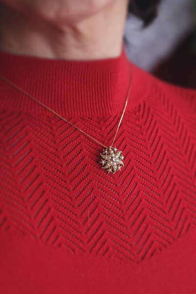 ダイヤモンド　パールペンダントブローチ　アンティークジュエリー　イギリス　アンティークストリュフ 20251210